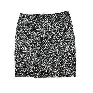 d. jeans Animal Leopard‎ Print Denim Mini Skirt- Size Large